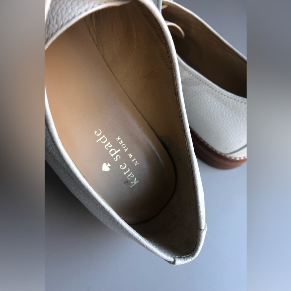 Kate Spade White & Black leather Oxfords Women's Size: 8M - Picture 12 of 14